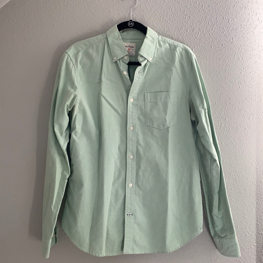 Gap Mint Modern Oxford Button Down Shirt